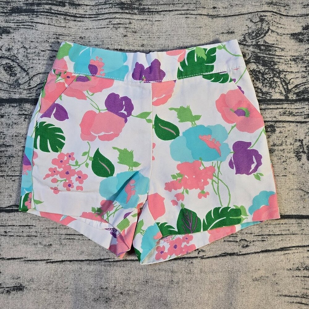 Janie and Jack Floral Girls Shorts Size 6-12 Months